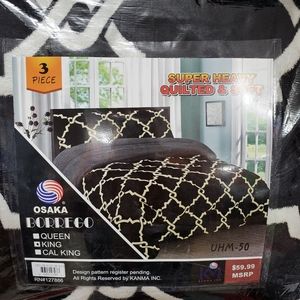 NEW King Comforter Borrego Blanket Set (3pcs)